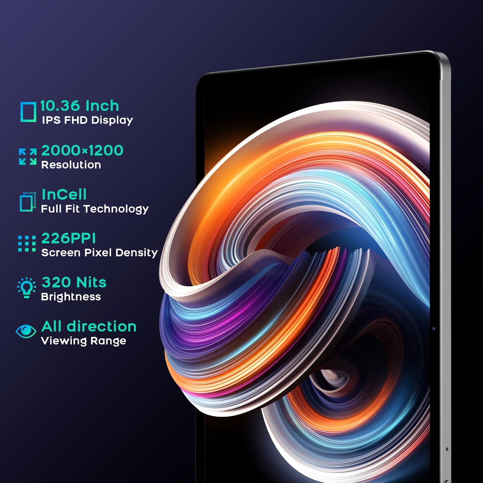 Headwolf 2 in 1 Tablet with Keyboard, FHD 2K Display, 10.4 Inch, Octa Core, 7000mAh Battery G187167