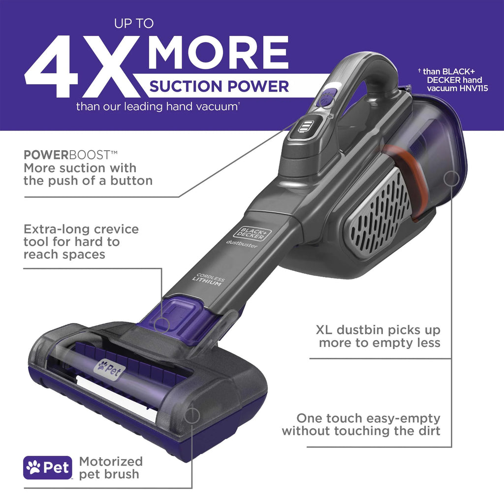 BLACK+DECKER dustbuster AdvancedClean+ Pet Handheld Vacuum W7146