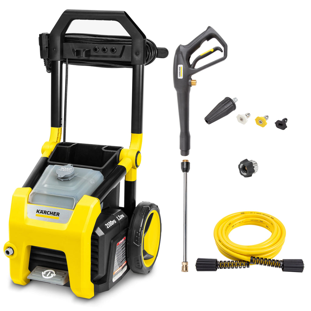 Karcher K1900PS 2375 Max PSI Electric Pressure Washer with 3 Nozzles V84517