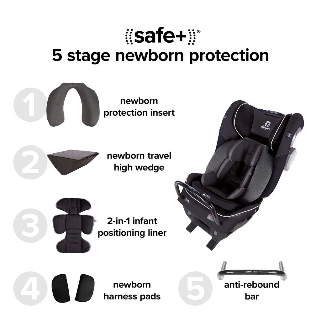 Diono Radian 3QXT SafePlus All-in-One Convertible Car Seat, Red B871