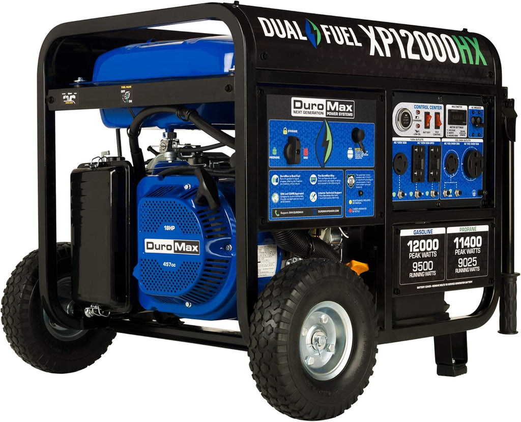 DuroMax XP5500HX Dual Fuel Portable Generator 5500 Watt Electric Start N5289