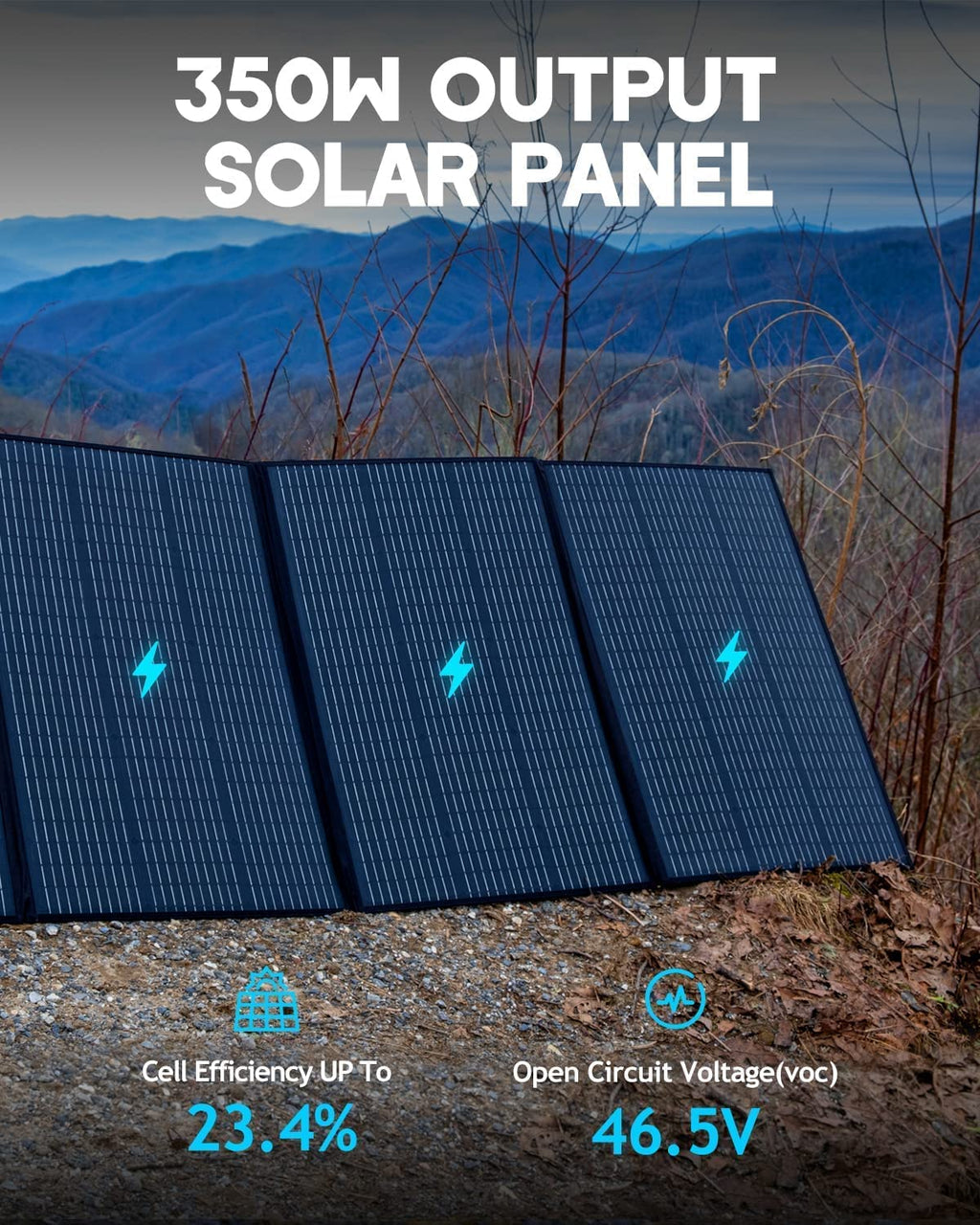 BLUETTI AC300&B300 Solar Generator with 3x 350W Solar Panels, 3000W UPS Backup X412