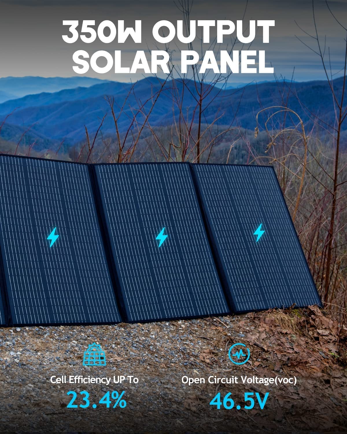 BLUETTI AC300&B300 Solar Generator with 3x 350W Solar Panels, 3000W UPS Backup X412