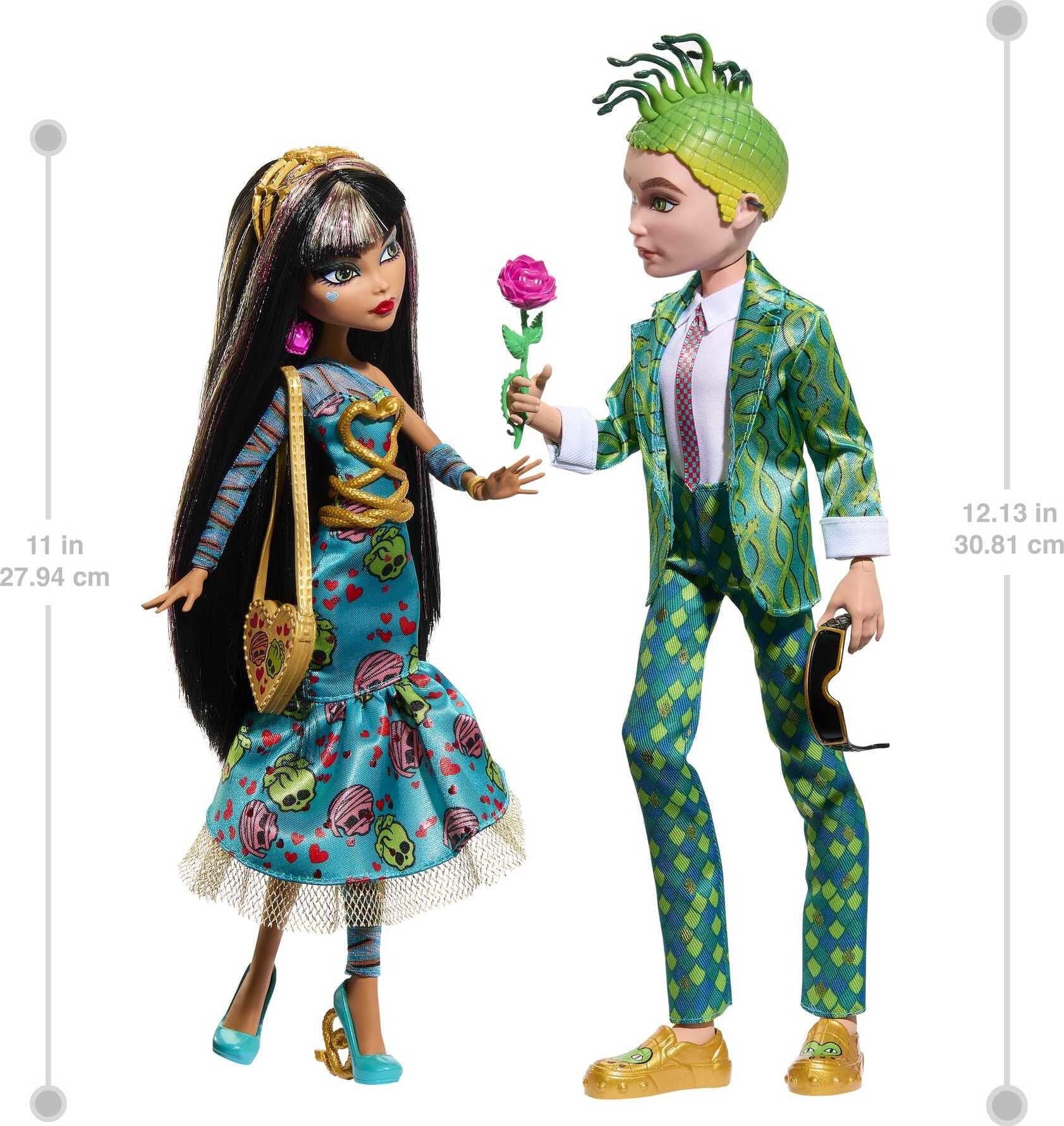 Monster High Cleo De Nile and Deuce Gorgon Howliday Love Edition Dolls 2-Pack I517