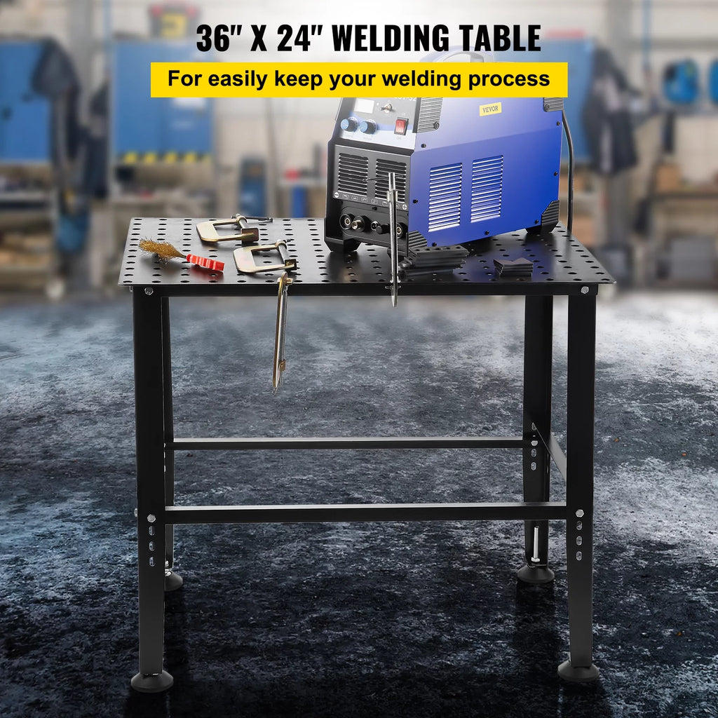 VEVORbrand Welding Table 36 x 24 Adjustable Workbench with Accessories Q27547