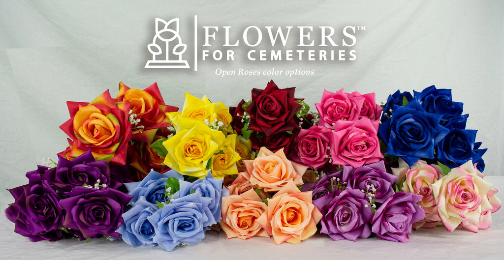 Sympathy Silks Artificial Cemetery Flowers 30" Beauty Pink Open Rose/White Mum Saddle S7779