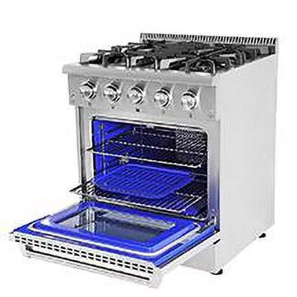 Thor Kitchen 30 inch Freestanding 4 Burner Gas Range in Stainless Steel A4663