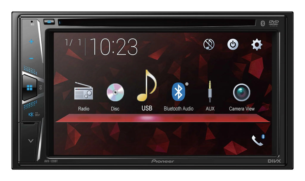 Pioneer AVH-120BT Double Din 6.2 Touchscreen Bluetooth Car Stereo, Android Compatible (New)
