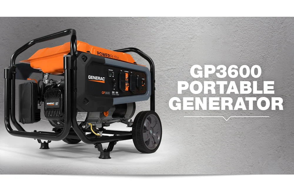 Generac 7721 GP3600 Gas Powered Portable Generator with COSense Z38090