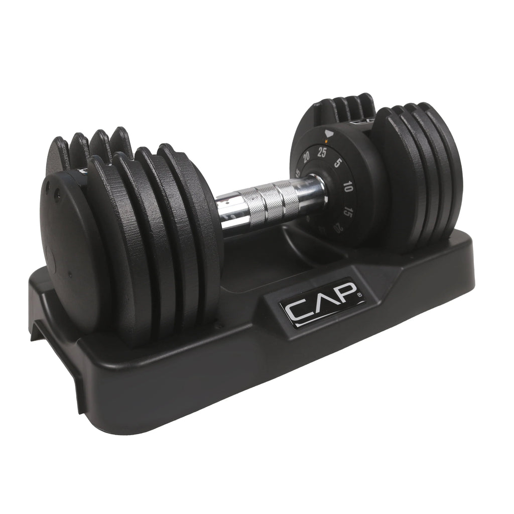 CAP Barbell 25lb Adjustable Dumbbell, Quick Select 5-25 A355