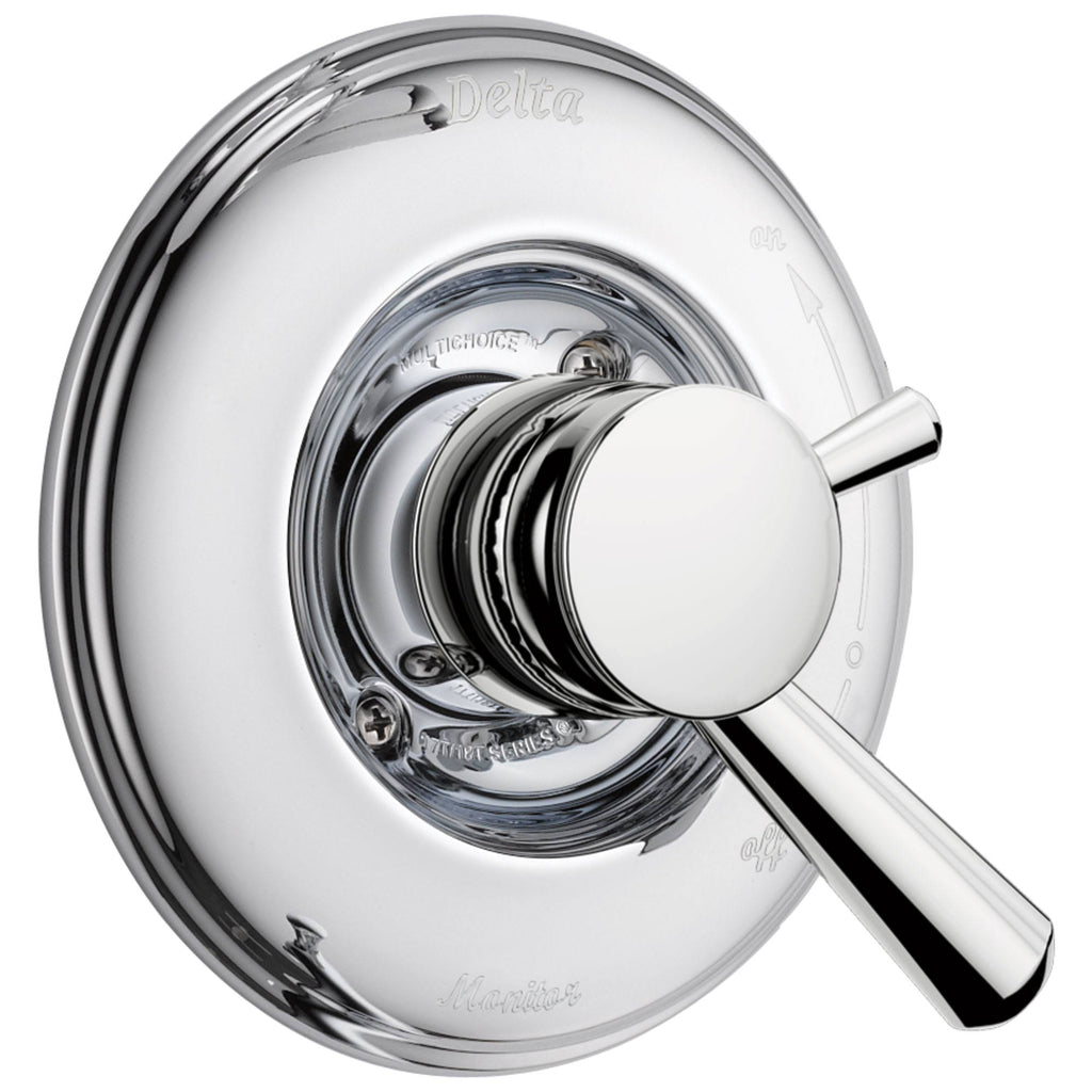 Delta Linden Collection Chrome Finish Monitor 17 Series Dual Control Valve Only Trim Kit for Shower Faucet Includes Rough Valve