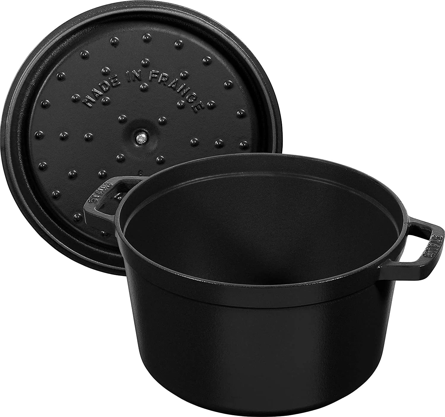Matte Black Cast Iron Dutch Oven 5-qt Tall Cocotte Made in France S79006