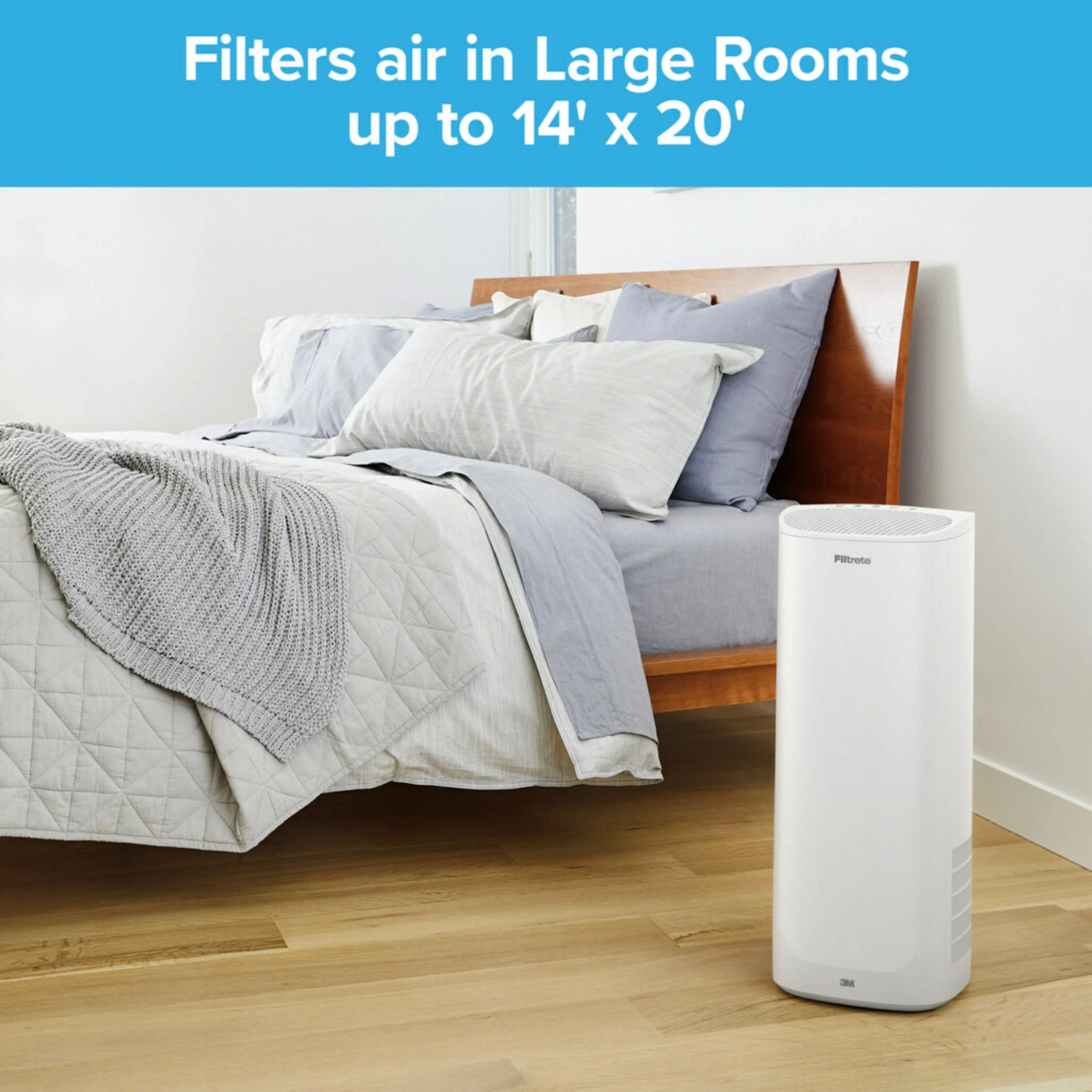 Filtrete by 3M Large Room Tower Air Purifier, True HEPA, White L8756