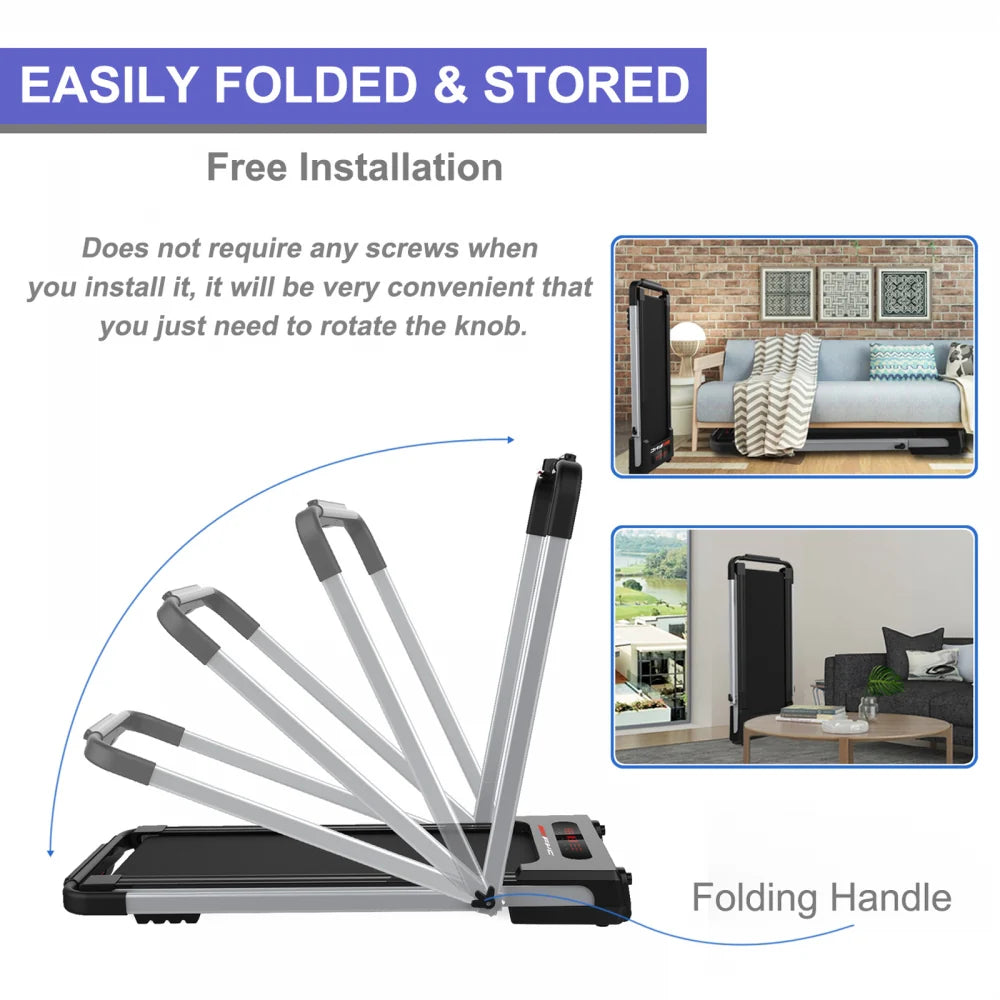 Folding Treadmill with Incline 2.5HP for Home, Bluetooth & Heart Rate Sensor U3414