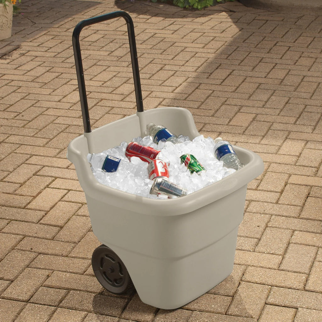 Suncast 15 Gallon Resin Rolling Lawn and Utility Cart A441882