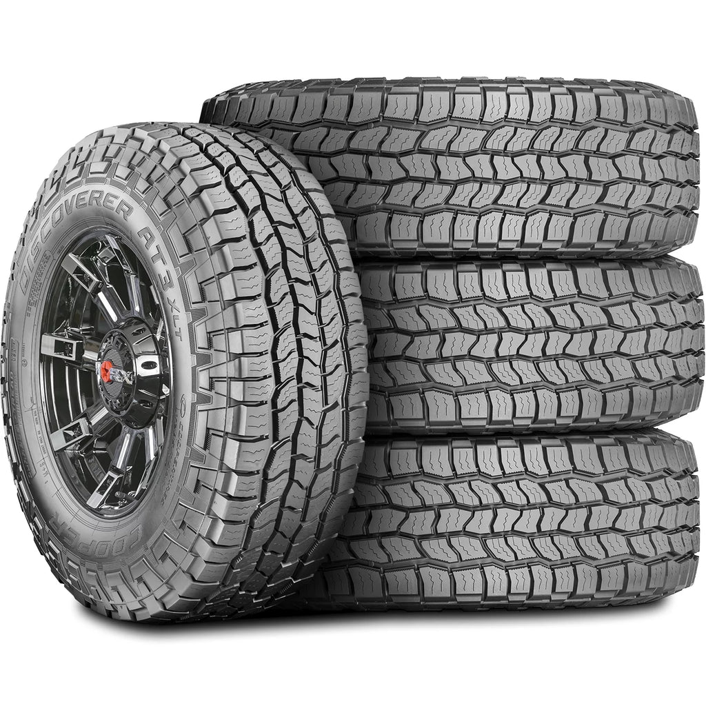 Set of 4 (FOUR) Cooper Discoverer AT3 XLT LT 285/55R20 Load E (10 Ply) A/T All Terrain Tires