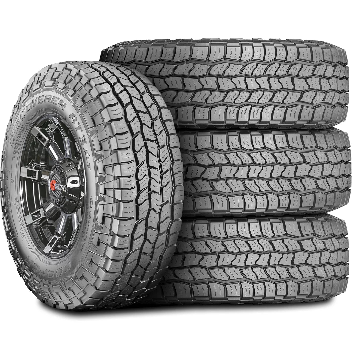 Set of 4 (FOUR) Cooper Discoverer AT3 XLT LT 285/55R20 Load E (10 Ply) A/T All Terrain Tires