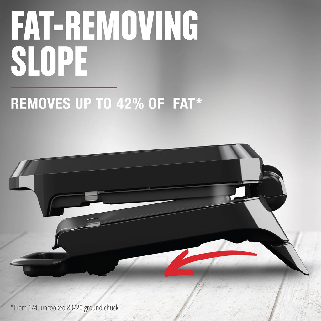 George Foreman 4-Serving Removable Plate Grill and Panini, Black F8253