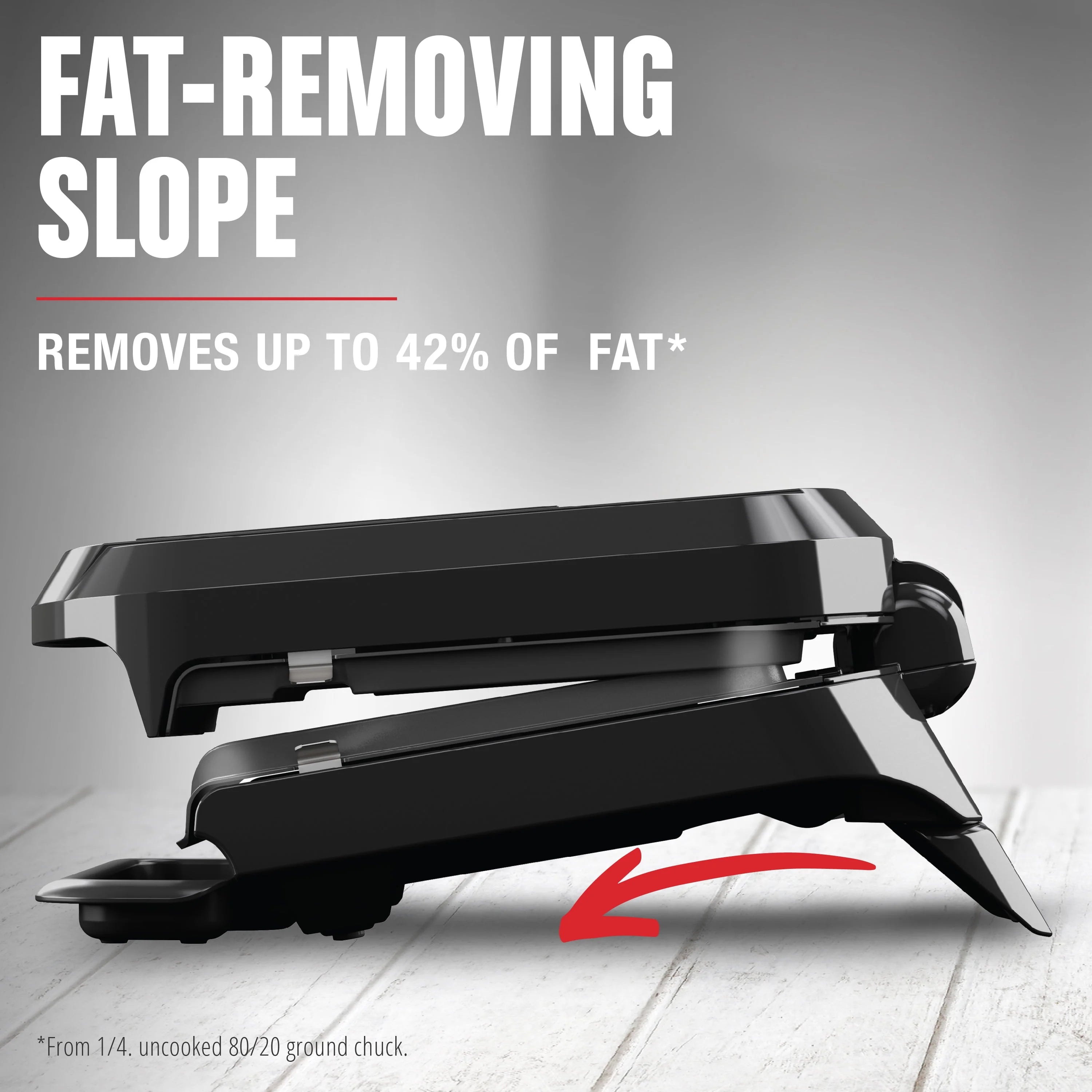 George Foreman 4-Serving Removable Plate Grill and Panini, Black F8253