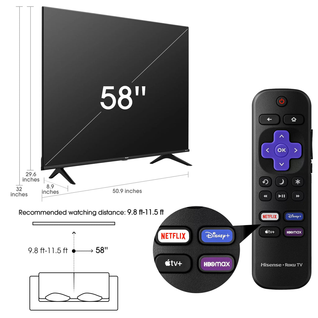 Hisense 58" 4K UHD Roku Smart TV R6 Series Z5706