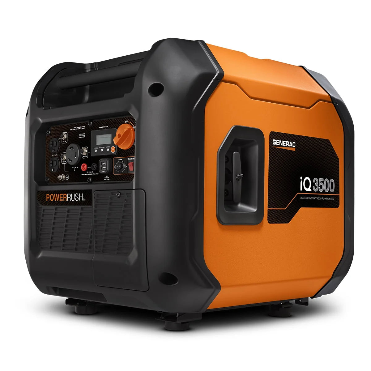 Generac IQ3500 3,500-Watt Ultra-Quiet Electric Start Portable Inverter Generator with PowerRush™ Advanced Technology, 50 State/CSA