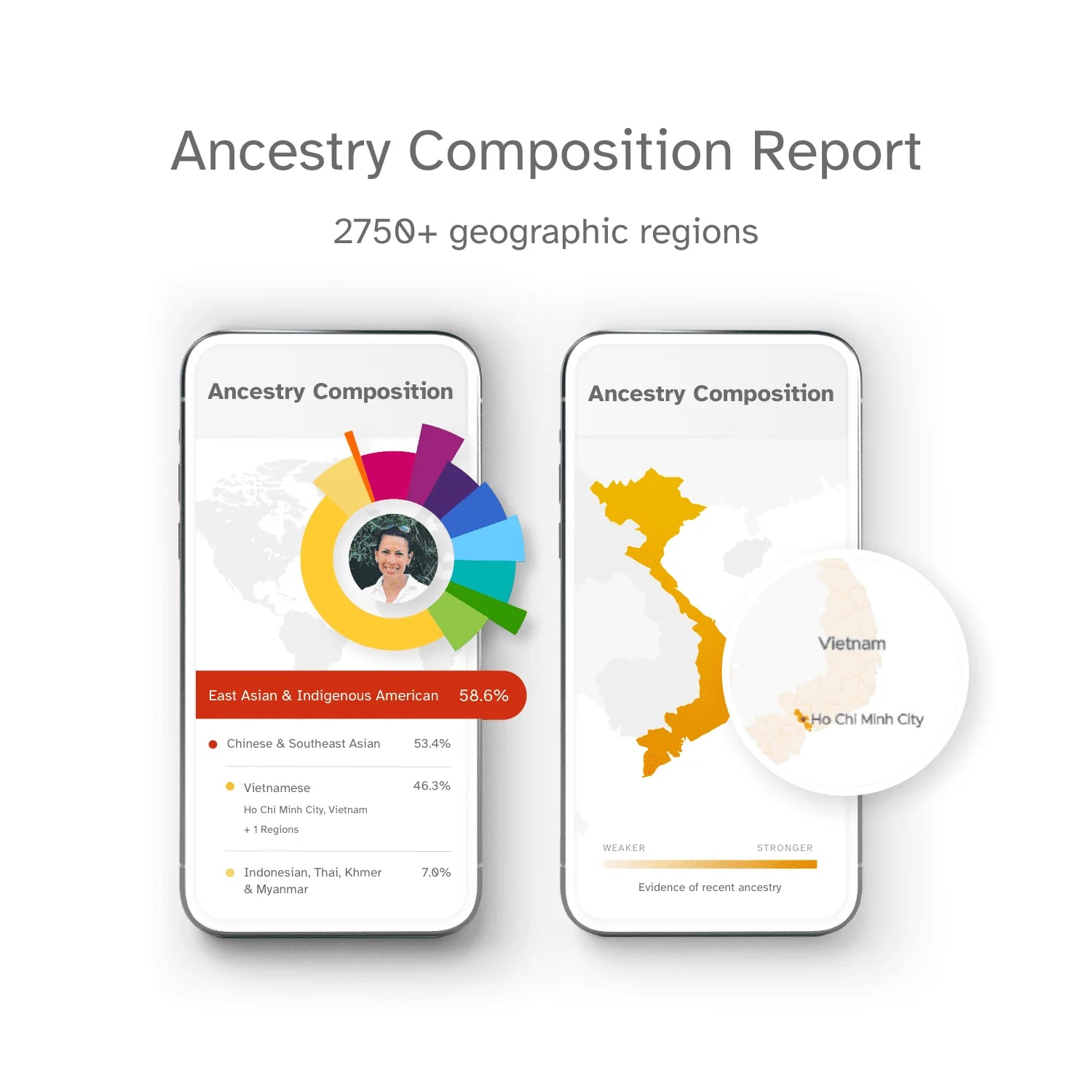23andMe Ancestry Service DNA Test Kit with Geographic Regions & Trait Reports V8888