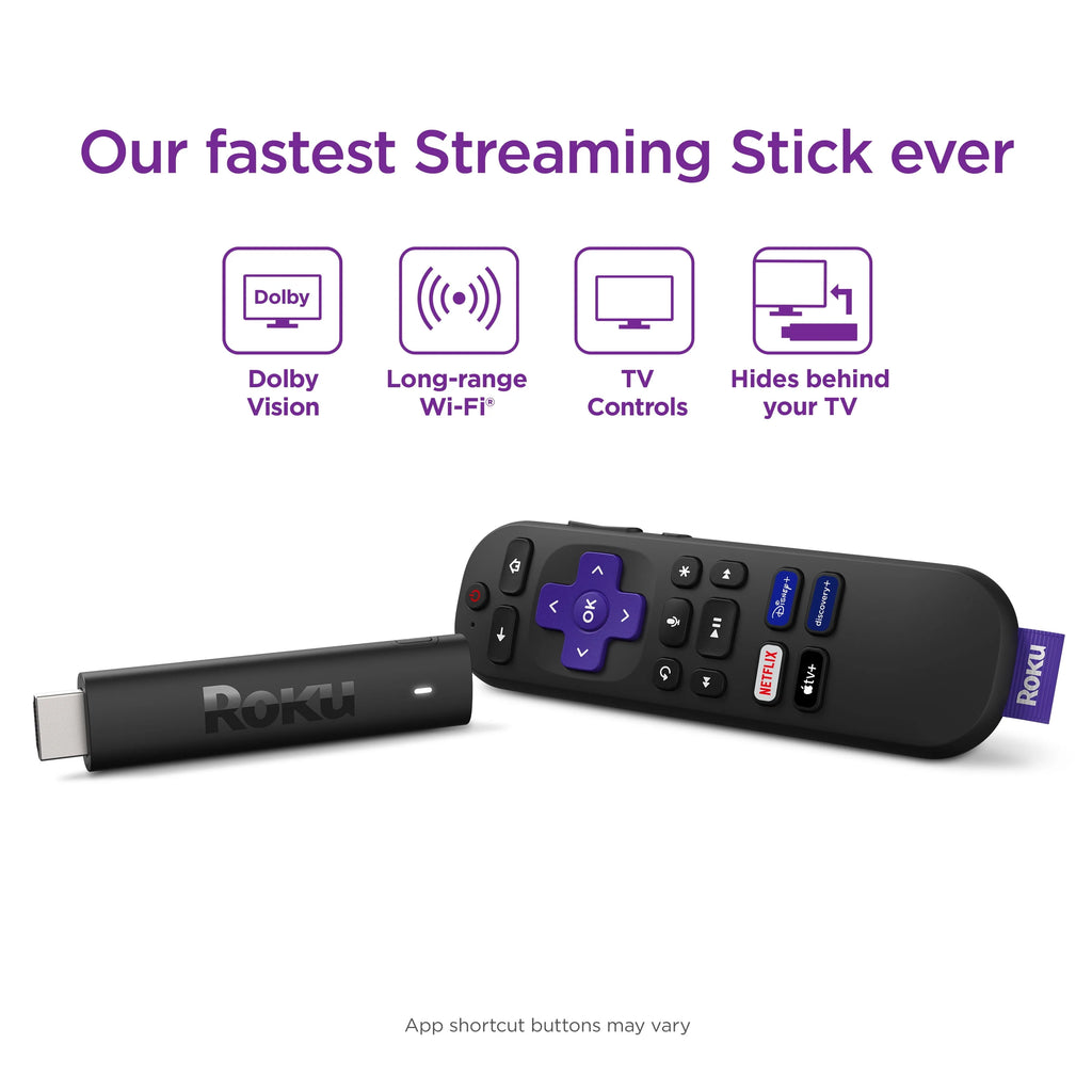 Roku Streaming Stick 4K with Voice Remote and Long-Range Wi-Fi X7075