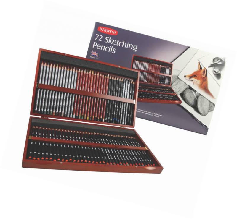 Derwent Sketching Pencil Wooden Box Set of 72 U557