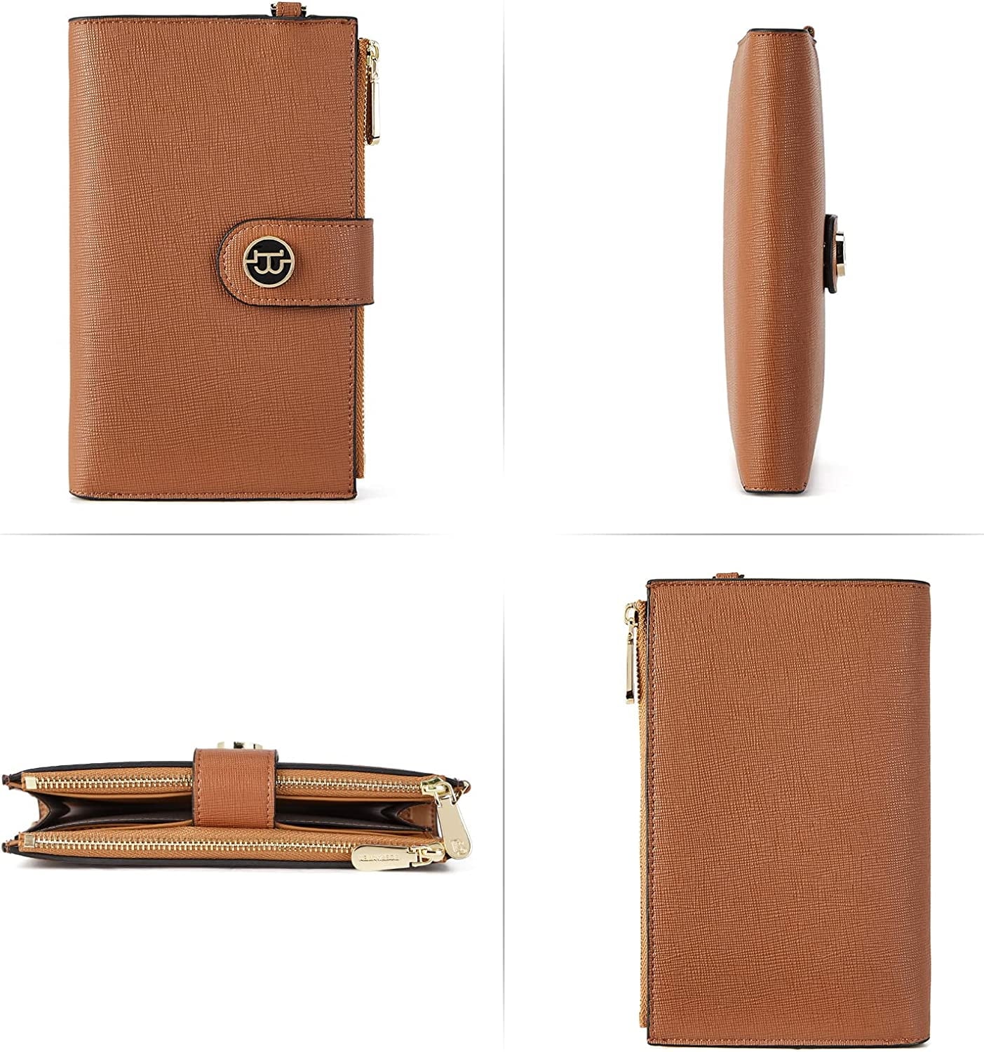 BOSTANTEN Women's Leather RFID Blocking Wallet with Phone Holder Z907