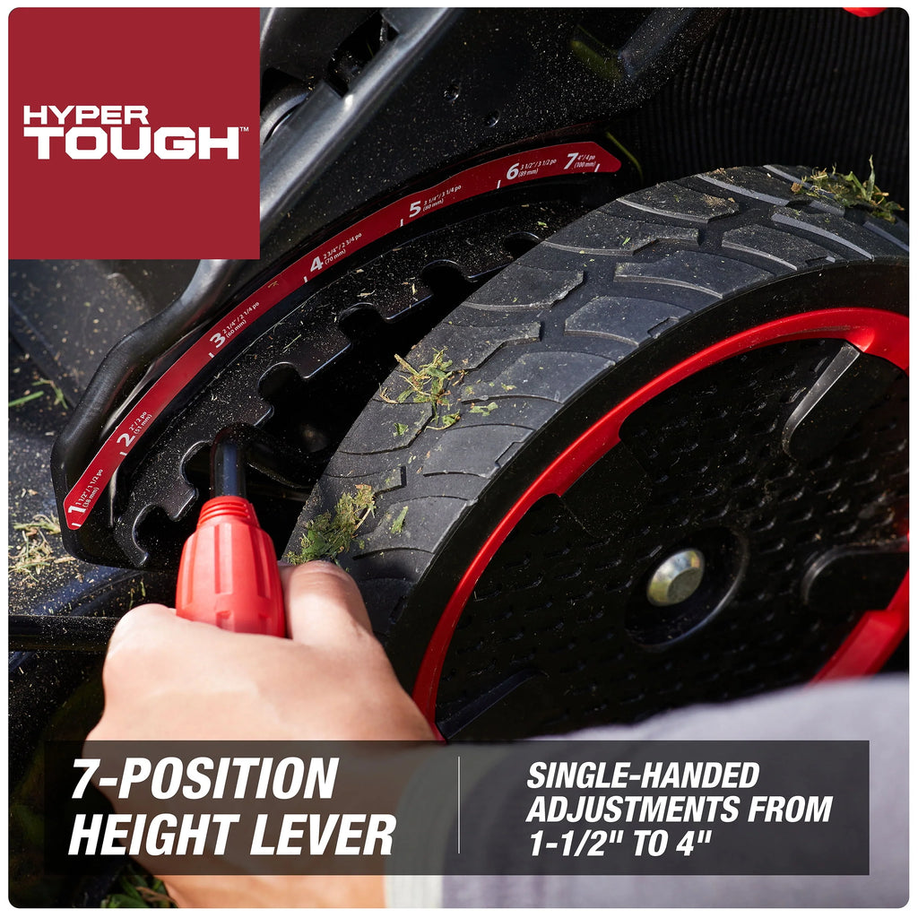 Hyper Tough 13A Corded Push Lawn Mower, 3-in-1 Bag/Mulch/Side Discharge M969