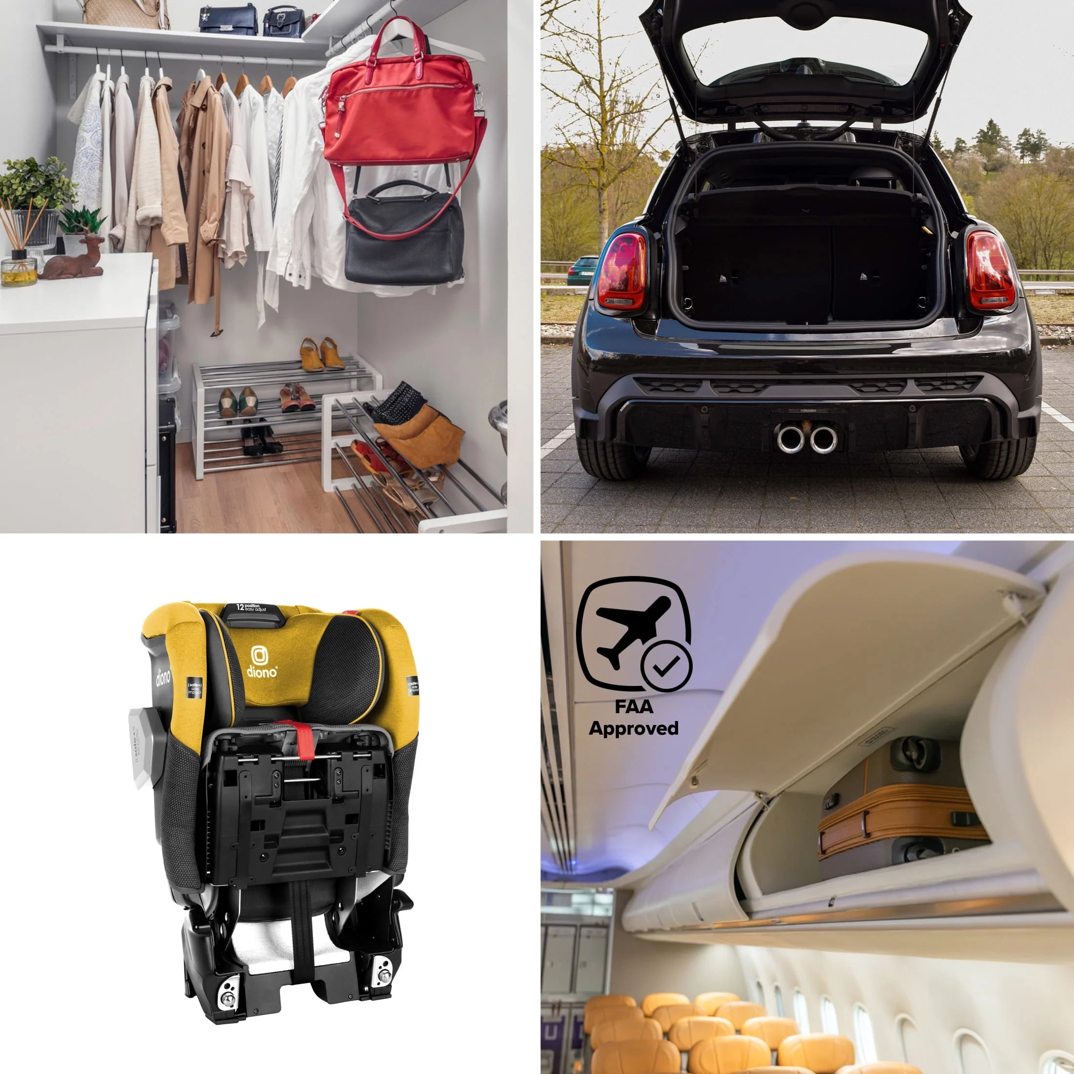 Diono Radian 3QXT SafePlus All-in-One Convertible Car Seat, Red B871