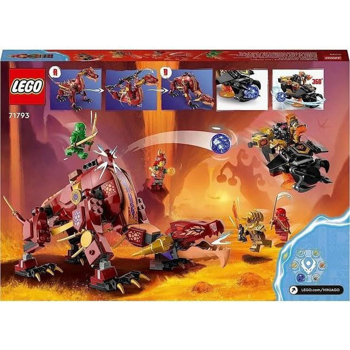 LEGO Ninjago Heatwave Transforming Lava Dragon 71793 W143133