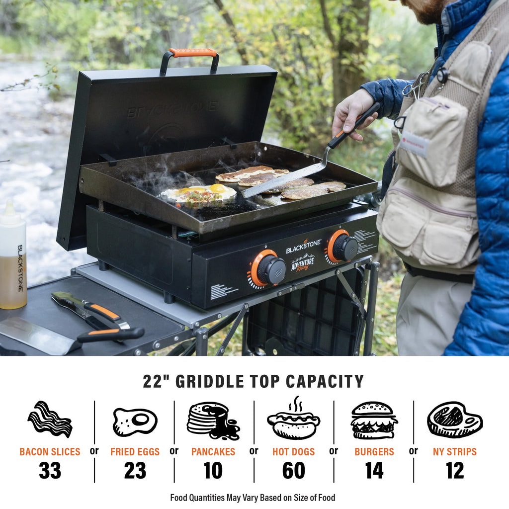 Blackstone Adventure Ready 2-Burner 22 Propane Griddle with Hard Cover O28104
