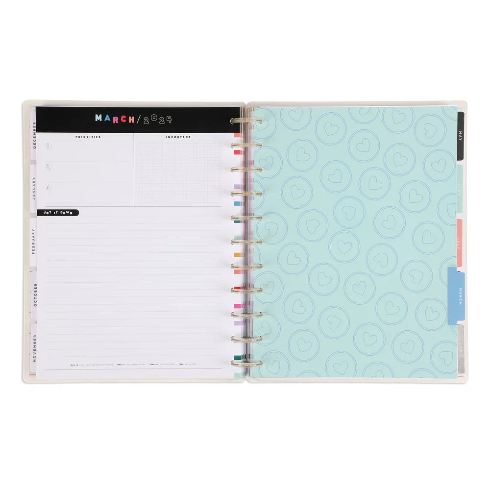 Happy Planner 18-Month Planner July 2023 - Dec 2024, Monthly Layout, 8.5" x 11" Q2830
