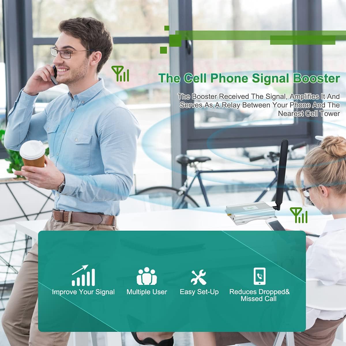 AT&T Cell Phone Signal Booster 5G 4G LTE for Home with Yagi Antennas N998