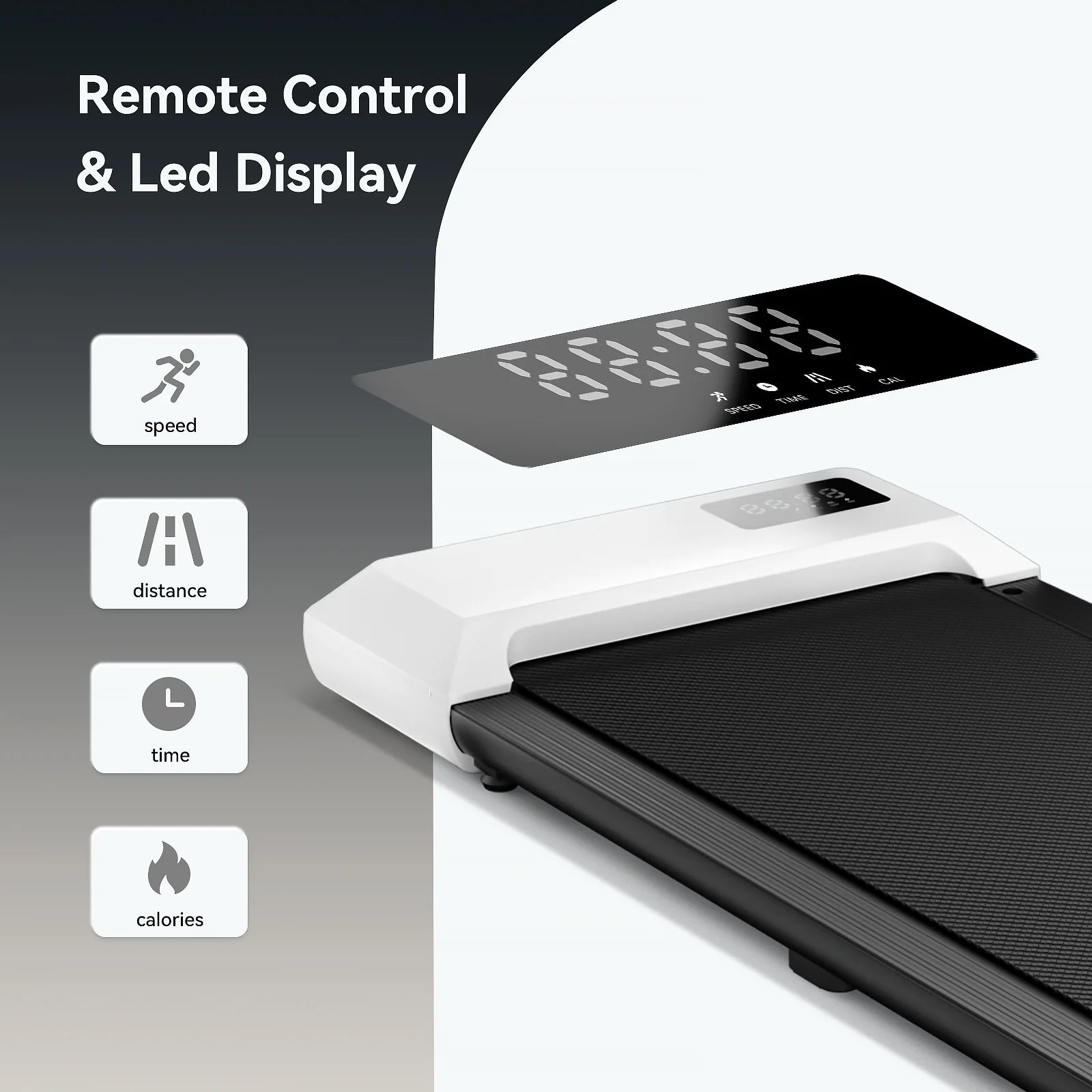 Dpforest Walking Pad 2 in 1 Under Desk Treadmill with Remote Control D6097