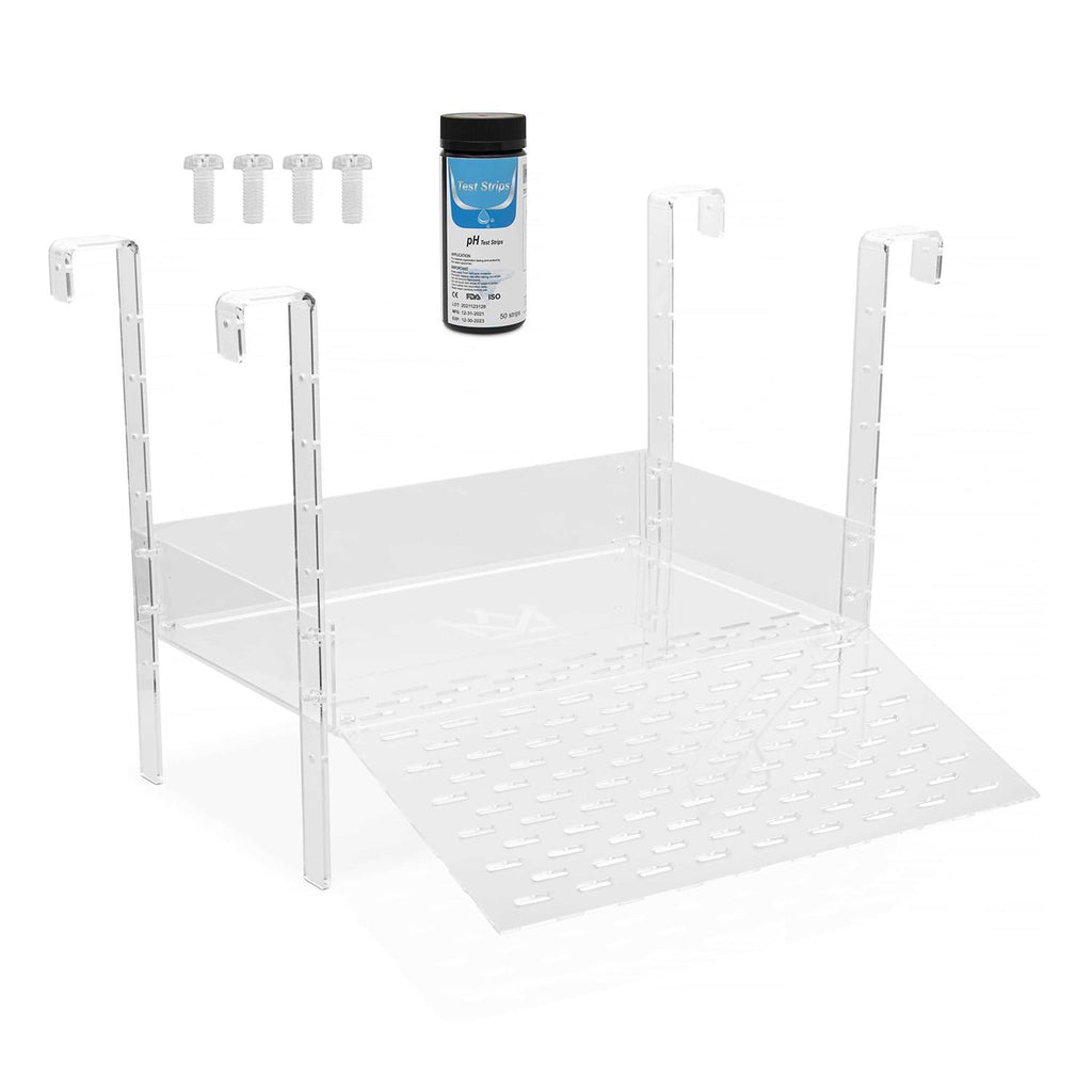 Extra Large Wide Hanging Turtle Basking Platform 17×16 Aquatic Reptile Ramp Dock with Foot Grips