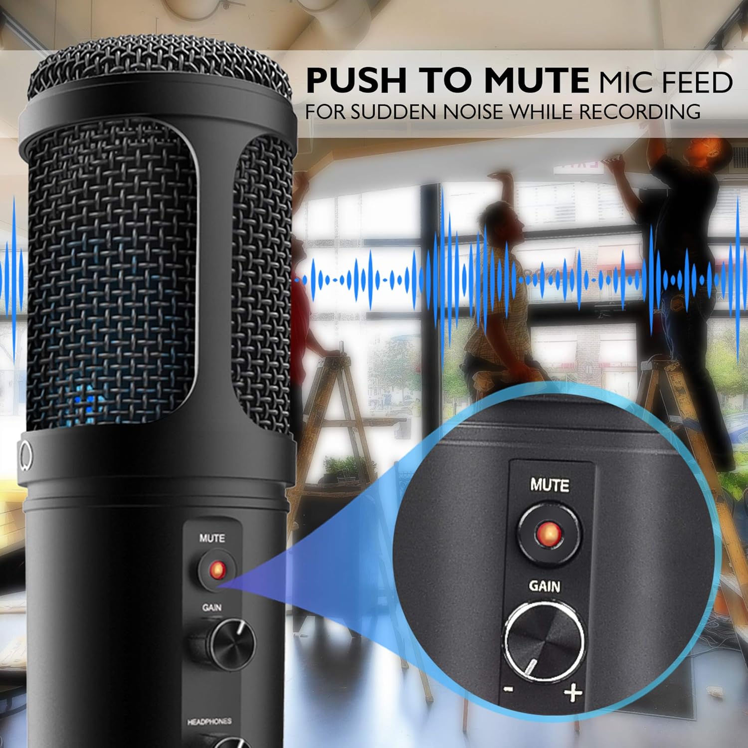 Pyle PDMIUSB50 USB Condenser Microphone with Tripod Stand, 2 Pack B738508