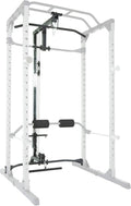 Fitness Reality Squat Rack Power Cage with | Optional Lat Pulldown & Leg Holdown Attachment | Squat and Bench Rack Combos| Super Max 810 XLT |
