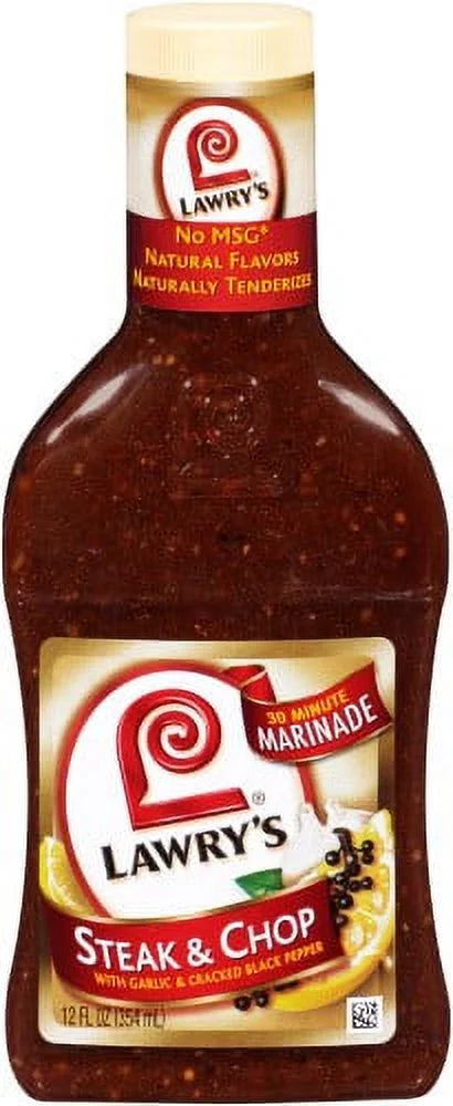 Lawry's Steak & Chop Marinade, 12 Fl Oz (Pack of 3)