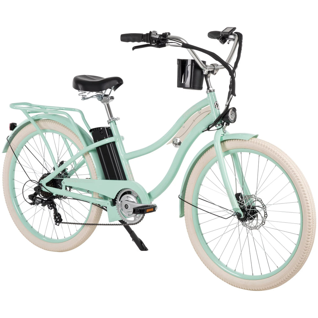 Huffy Nel Lusso 26-in 7-Spd Electric Cruiser Bike, Mint Green T5257