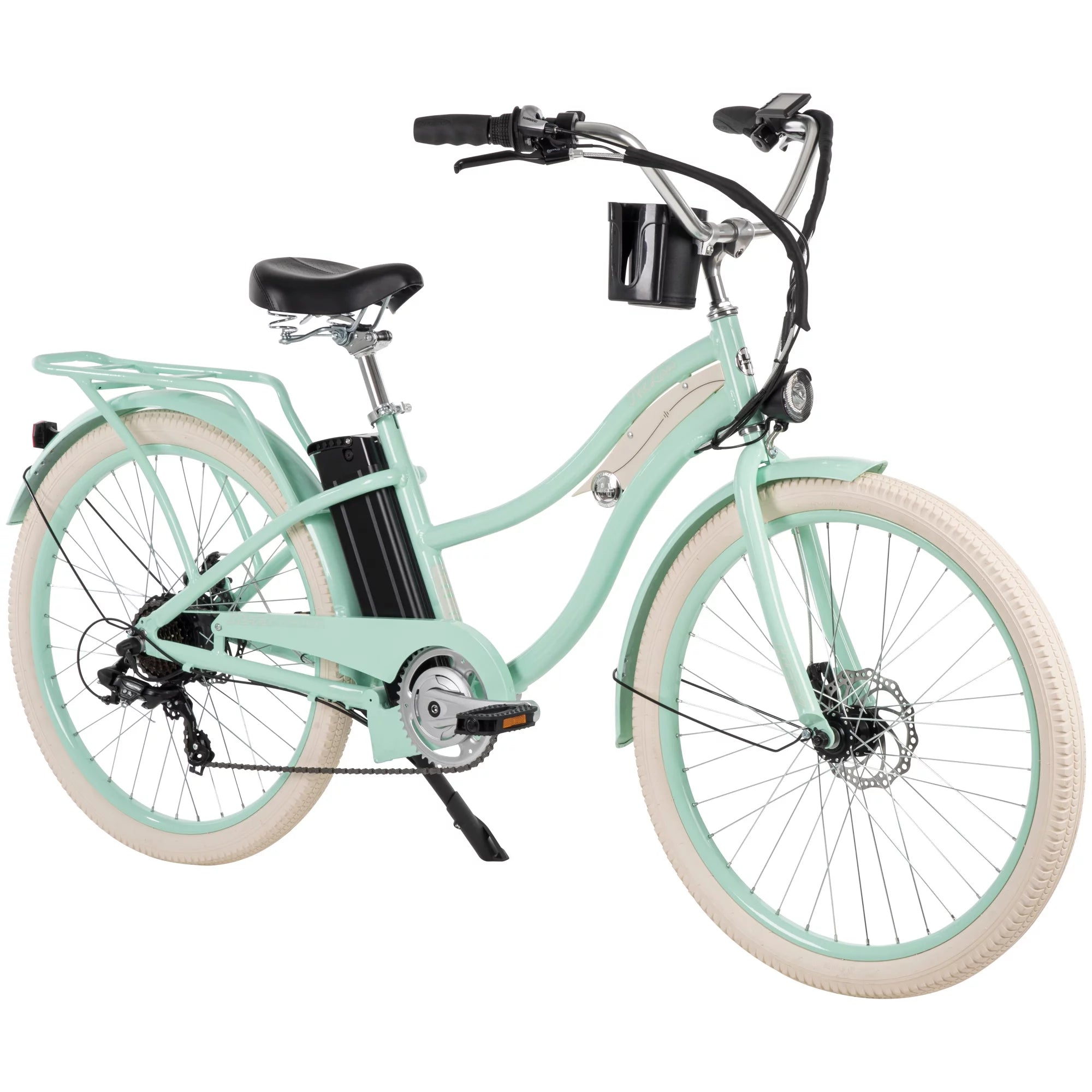 Huffy Nel Lusso 26-in 7-Spd Electric Cruiser Bike, Mint Green T5257