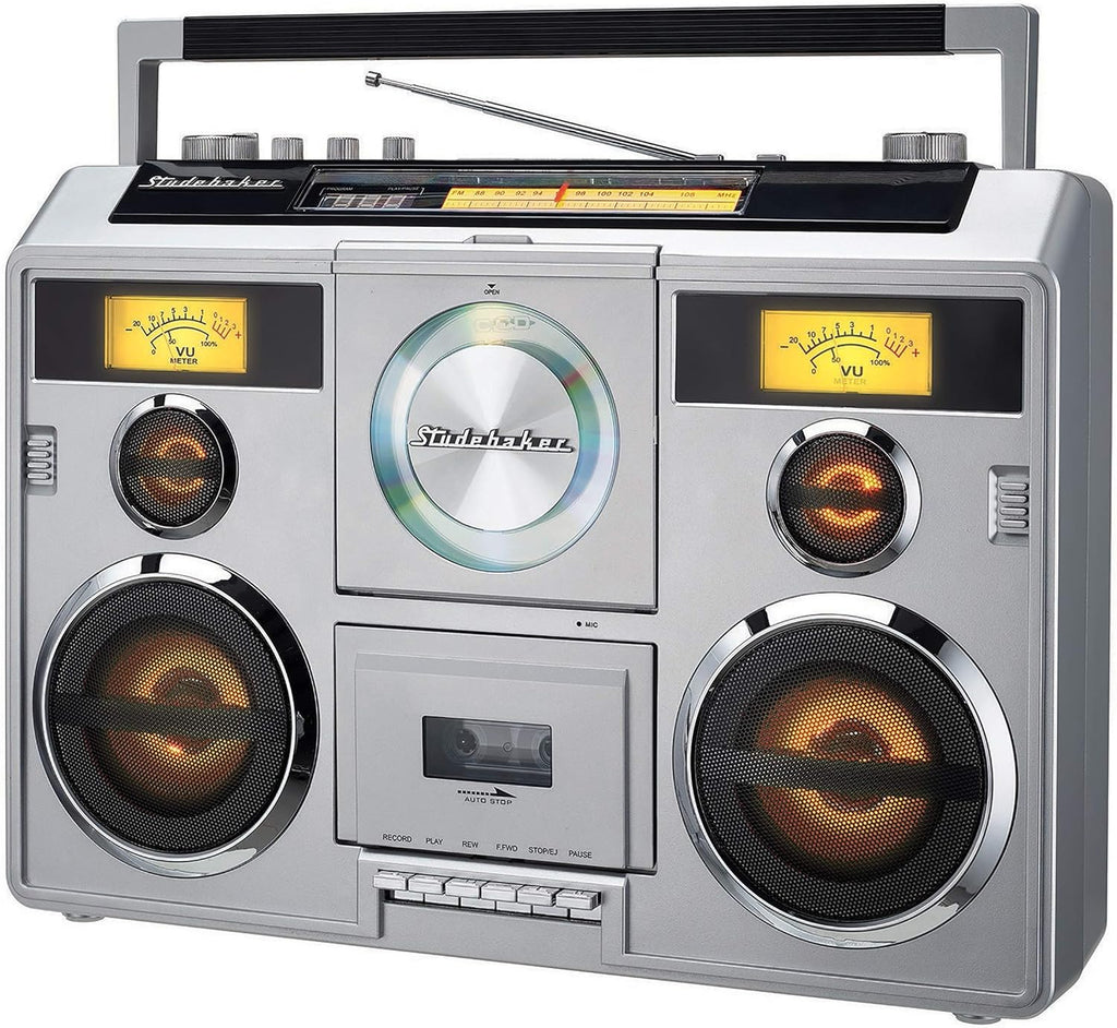 Sound Station Portable Stereo Boombox with Bluetooth and CD Radio, Teal H442990