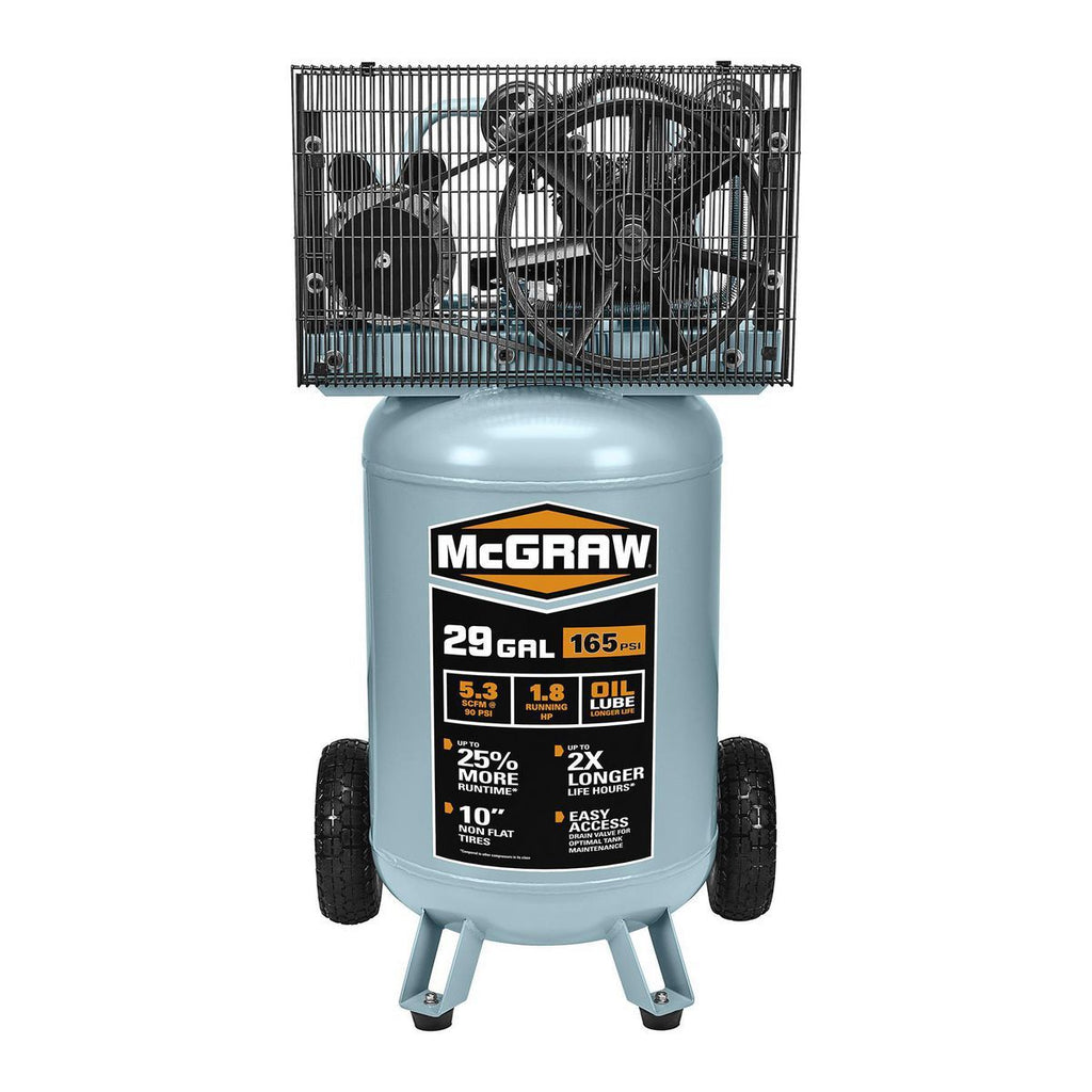 MCGRAW 29 Gallon 165 PSI Oil-Lube Belt Drive Air Compressor J361601