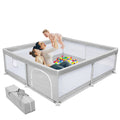 TEAYINGDE Baby Playpen Large Play Yard Fence for Toddlers,47x47 Gray