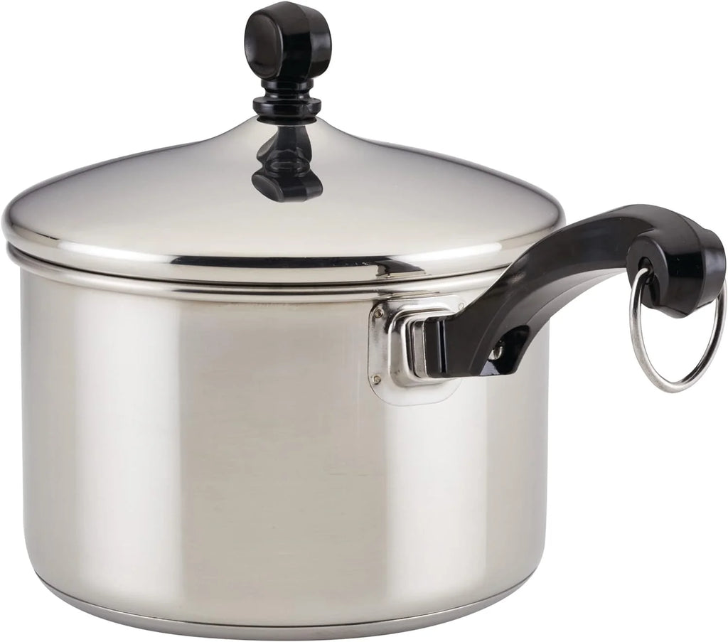 Farberware Classic Stainless Steel Saucepan with Lid, 3 Quart E8869