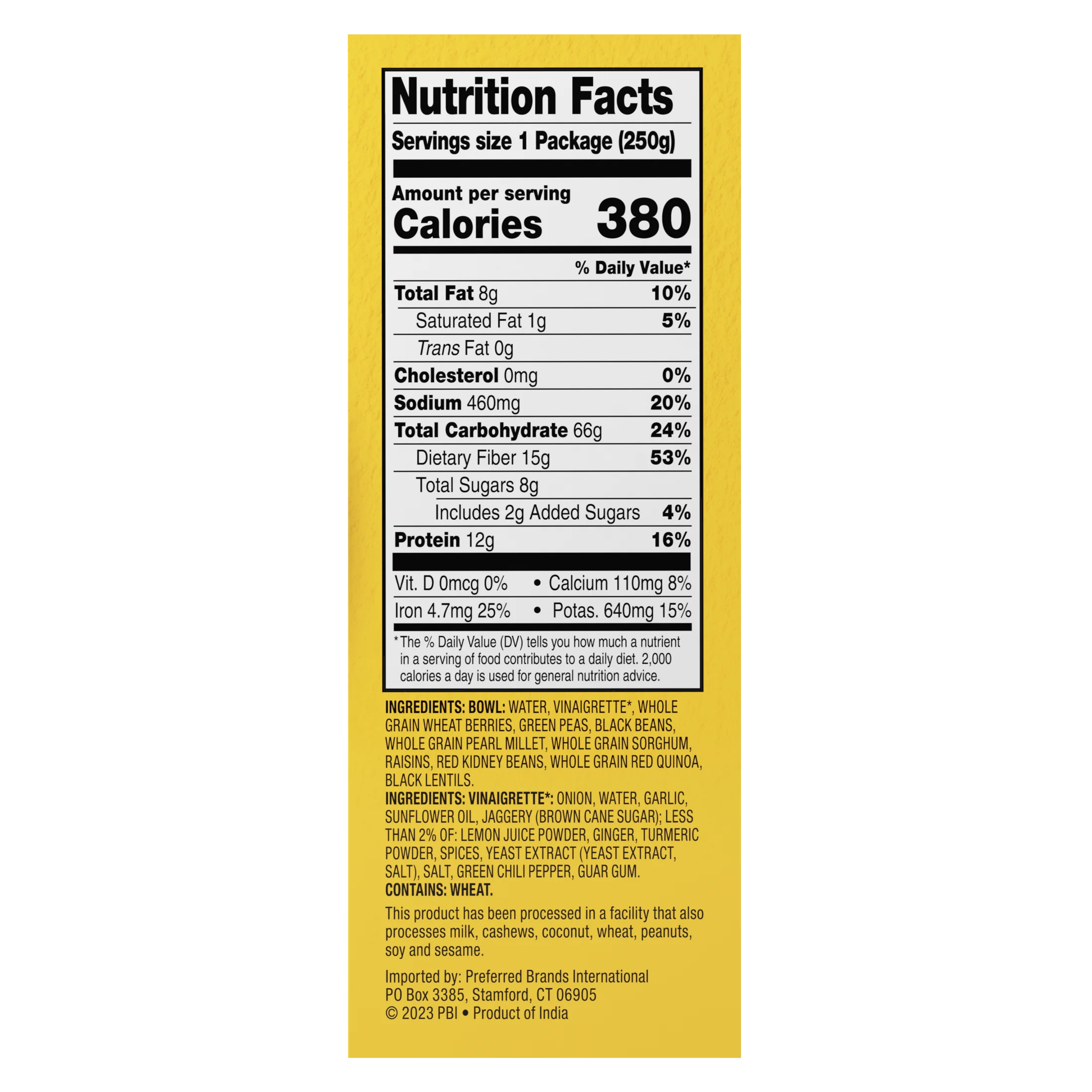 Tasty Bite All Natural Indian Plant Based Protein Bowl, 8.8 oz, 4 Pack D30746