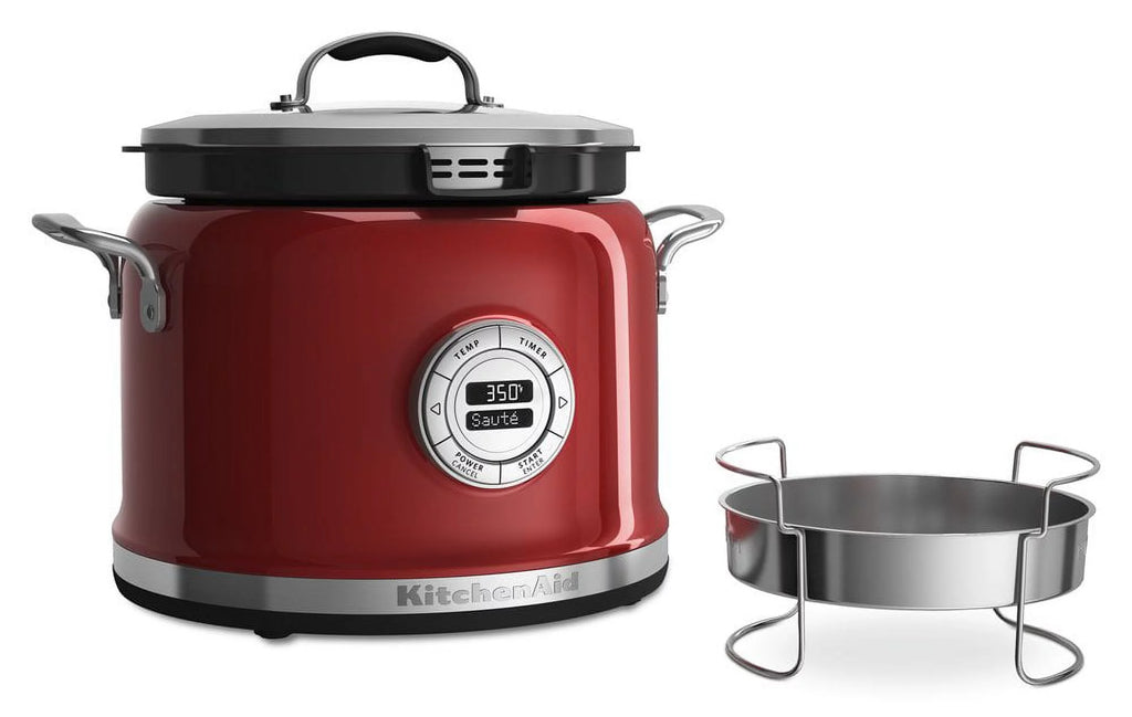 KitchenAid Multi-Cooker KMC4241CA 4-Qt All-in-One Cooking System Candy Apple Red L181079