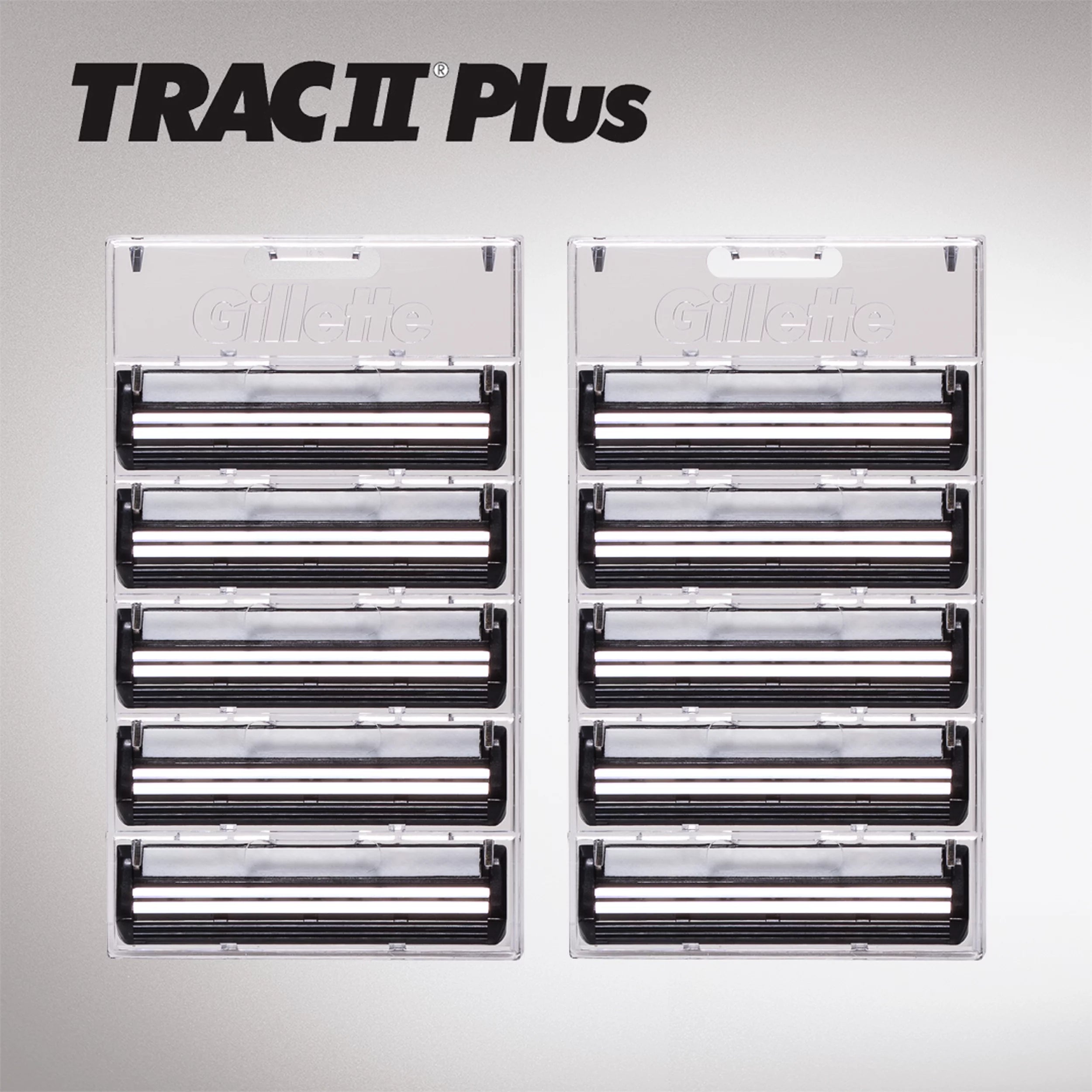Gillette Trac II Plus Razor Blade Refills, 10 Count F978