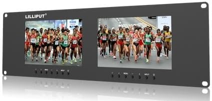 LILLIPUT RM-7024 Dual 7" 3RU Rack Monitors 800X480 with Dual 7” Screens and Dual Dual VGA, Video & DVI in/outputs Official Seller :VIVITEQ